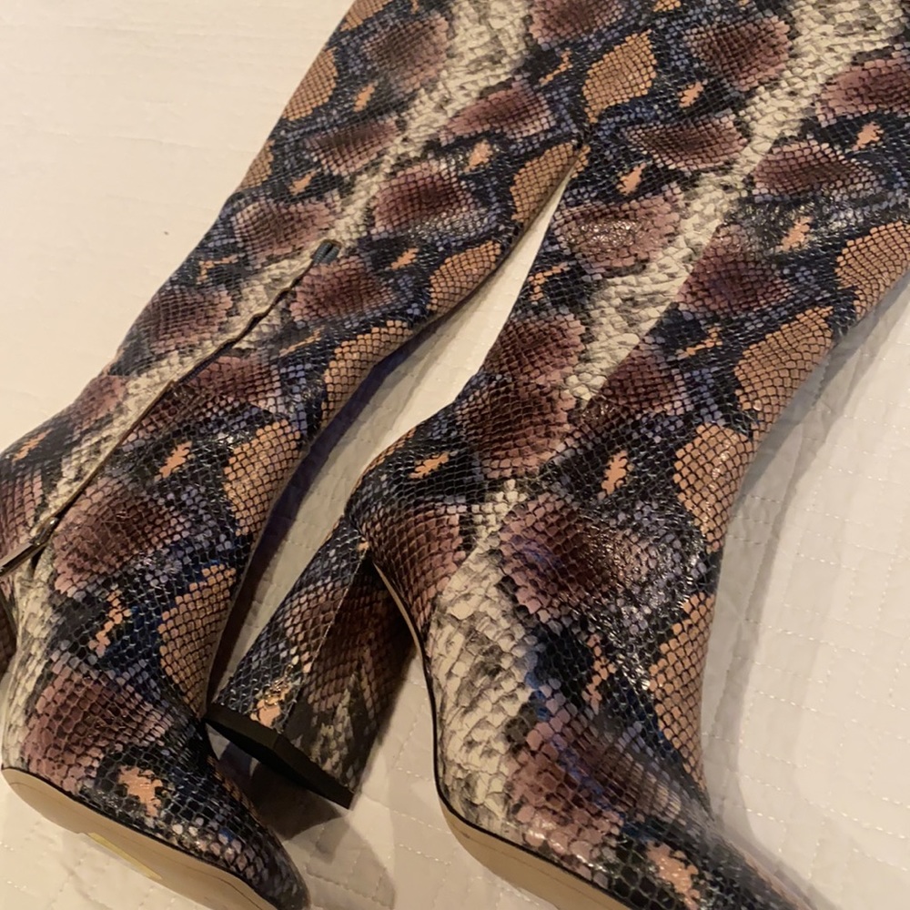 NWT SAM EDELMAN snake print Clarem boots - Picture 6 of 15